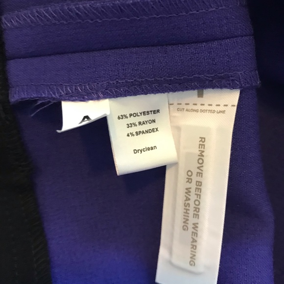 NWT Loft Blue and Black Dress Size 14 - Picture 6 of 6